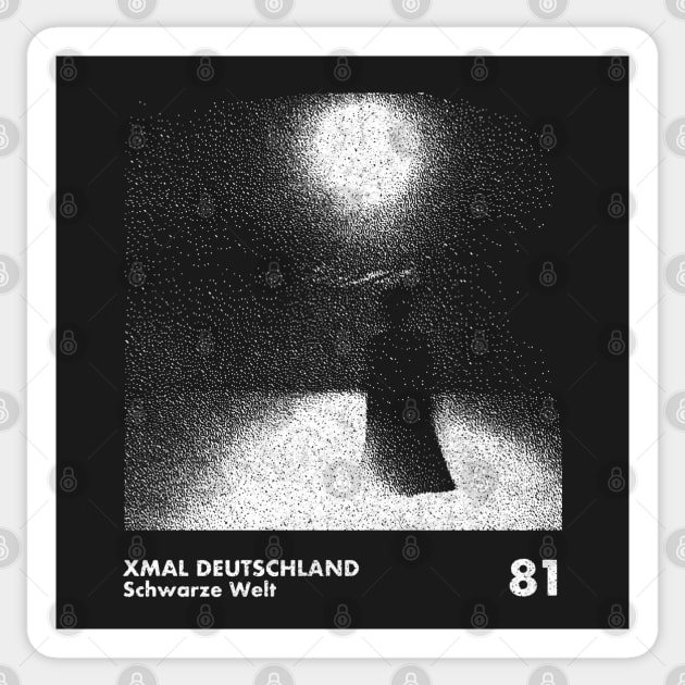 Xmal Deutschland / Minimalist Graphic Artwork Design Sticker by saudade